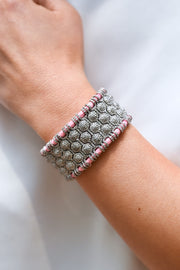 Santa Margherita - Baby Pink Thread Pavé Diamond Bracelet