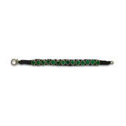 Emerald, Diamond Black Thread Handcrafted Bracelet