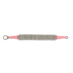 Side view of the Formentera baby pink thread diamond bracelet