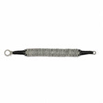 Ibiza black thread pavé diamond bracelet laid flat, showing its full length and clasp, by Caravan of Stones