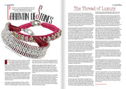 Caravan of Stones natural diamond bracelets featured across two pages of Bite Magazine’s The Thread of Luxury