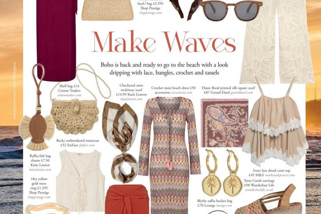 Caravan of Stones Golden Ember Gold Stacker featured in the August 2026 Make Waves edit by Wealden Times and Surrey Homes