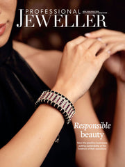 Caravan of Stones natural diamond bracelets on the April 2026 cover of Professional Jeweller magazine