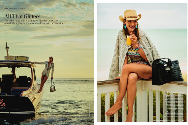Caravan of Stones Salar natural diamond and emerald bracelet featured in Condé Nast Traveler’s All That Glitters fashion story