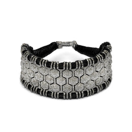 St. Moritz - Black Thread Pavé Diamond Bracelet