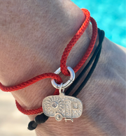 Como - Diamond Charm - Orange Kumihimo Silk