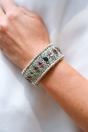 Jaipur - Sand Pavé Diamond and Tourmaline Bracelet