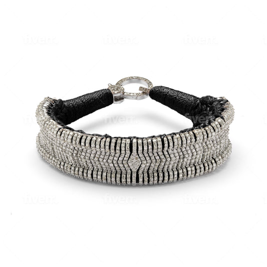 Black Thread Diamond Bracelet