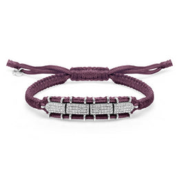 Dark Olive Gunmetal Row Bracelet