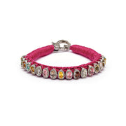 Pink Mini Thread Diamond Bracelet with Multi-Coloured Tourmalines