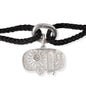 Paris - Diamond Charm - Two-Tone Black Kumihimo Silk