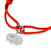 Como - Diamond Charm - Orange Kumihimo Silk