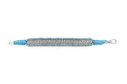 Luxury blue thread bracelet with real diamonds.