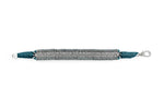 Caravan of Stones deep petrol teal pavé diamond stacker bracelet laid flat showing clasp and thread detail