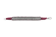 Vampire claret pavé diamond Stacker bracelet by Caravan of Stones — 4.76 carats of natural diamonds on deep burgundy cotton thread.
