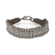 Deep espresso-brown diamond thread bracelet for Winter tones 