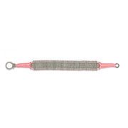 Side view of the Formentera baby pink thread diamond bracelet