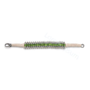 Forte Dei Marmi sand thread bracelet with single-cut diamonds and peridot laid flat