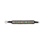 Gili black thread pavé diamond and multi-coloured tourmaline bracelet by Caravan of Stones, side view