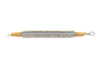 Golden Ember diamond stacker bracelet laid flat, showing the thread and clasp detail