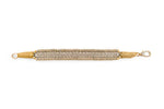 Golden Ember Gold Stacker with gold thread and pavé diamonds laid flat