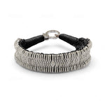 Ibiza black thread pavé diamond bracelet by Caravan of Stones