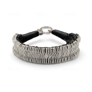 Ibiza black thread pavé diamond bracelet by Caravan of Stones