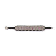 Marrakech black thread pavé diamond and ruby bracelet by Caravan of Stones, side view
