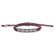 Méridien Vampire Claret bracelet with a pavé diamond panel on white