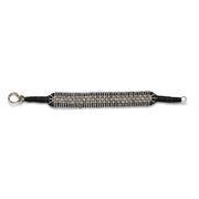 Side view of the Paris black thread pavé diamond bracelet
