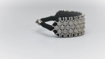 St. Moritz - Black Thread Pavé Diamond Bracelet
