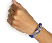 Venice Green Pavé Diamond and Emerald Bracelet worn on a wrist