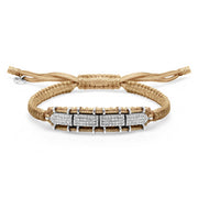 Row Saddle Camel diamond bracelet with sliding lock by Caravan of Stones