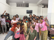 Group of children gathered in a hall at Samarpan Sansthan in Jaipur