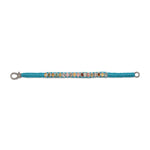 Sky blue mini thread diamond bracelet with multi-coloured tourmalines