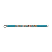 Sky blue mini thread diamond bracelet with multi-coloured tourmalines
