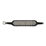 Side view of the St. Moritz black thread pavé diamond bracelet