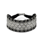 St. Moritz black thread bracelet with pavé diamonds