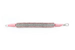 USHA baby pink thread diamond stacker bracelet laid flat