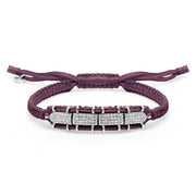 Row Vampire Claret diamond bracelet with sliding lock by Caravan of Stones