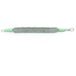 VANA mint green thread diamond bracelet laid flat