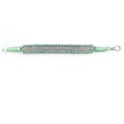 VANA mint green thread diamond bracelet laid flat